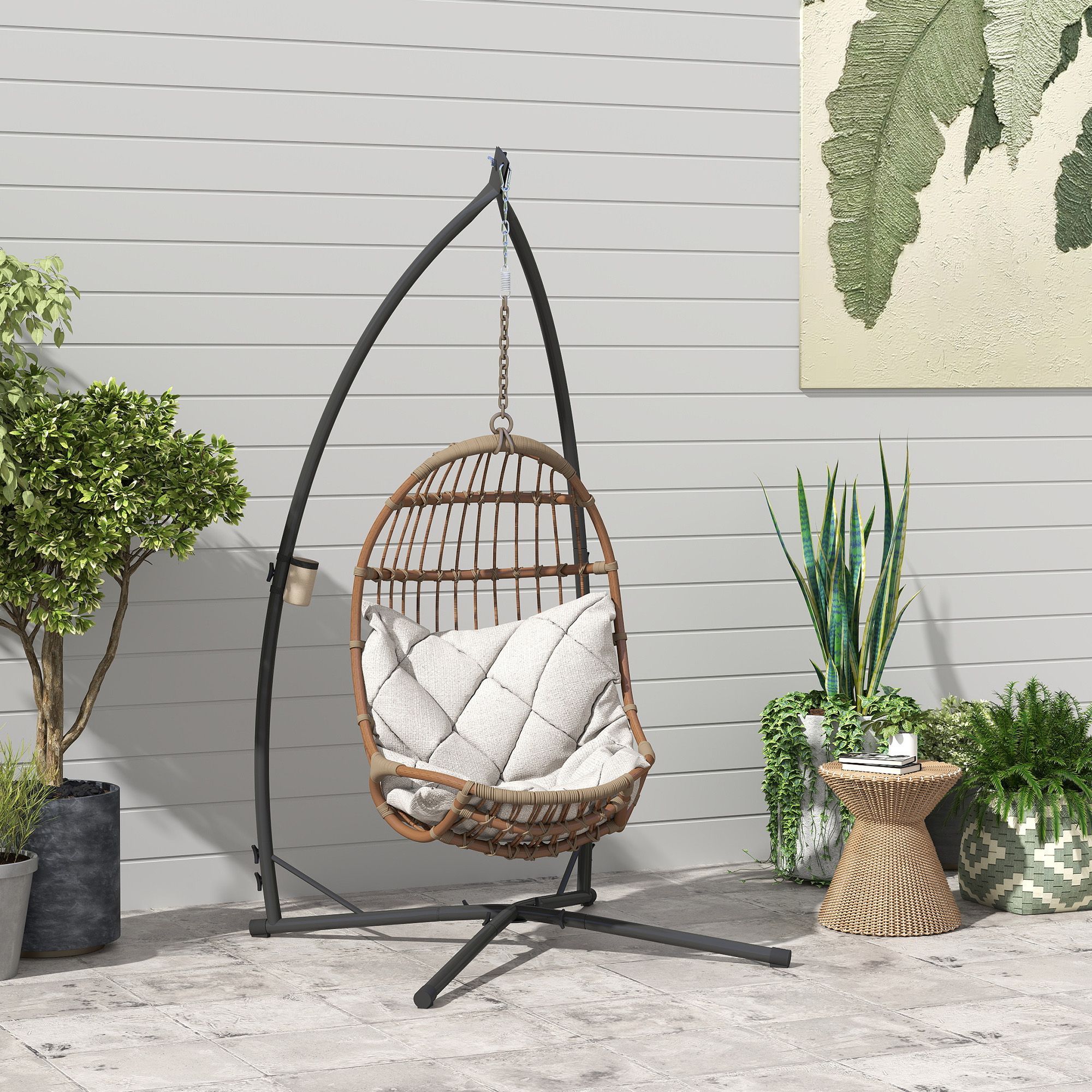 OUTSUNNY Hammock Chair Stand,...
