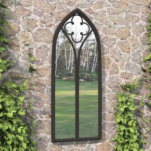 Garden Mirror Black 70x30 cm...