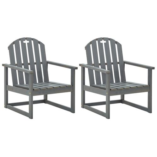 Garden Sofa Chairs 2 pcs Grey...