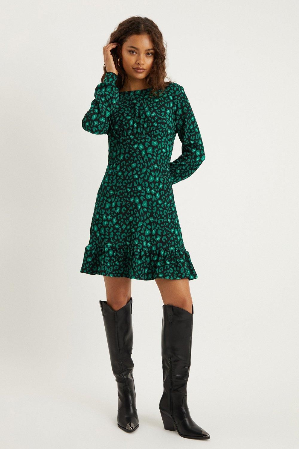 Feverfish bardot frill dress hot sale