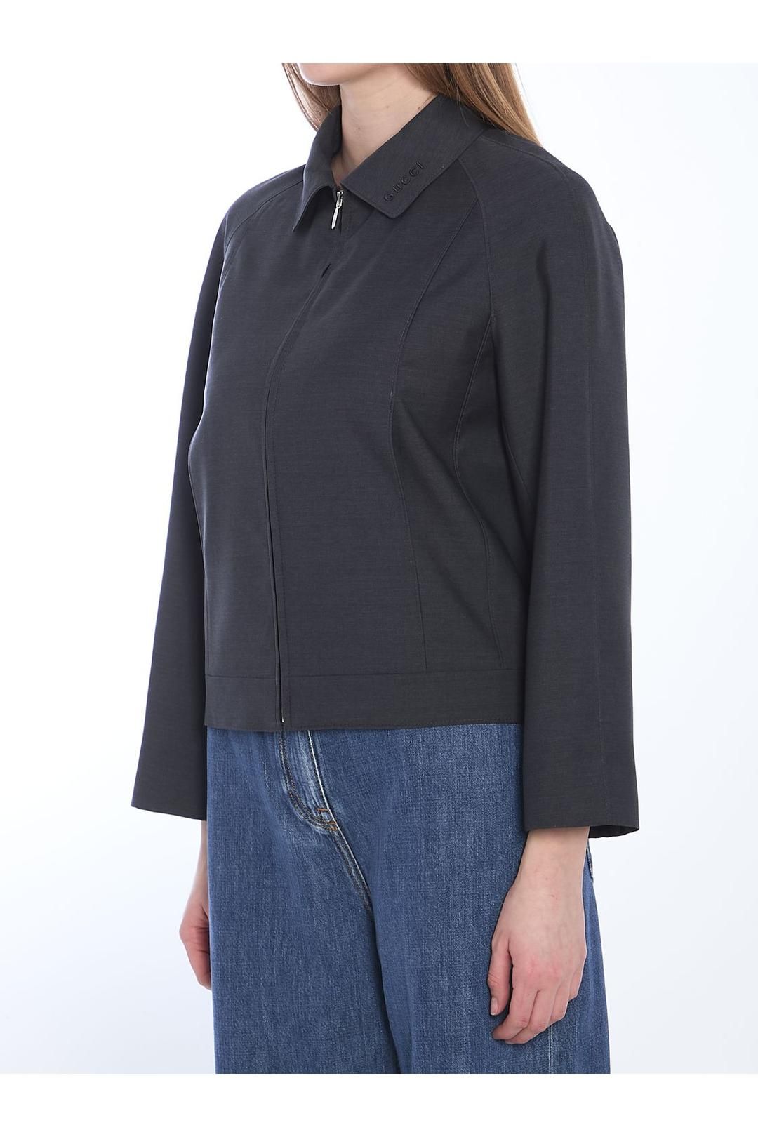 Gucci Women's Zip-Up Collar...