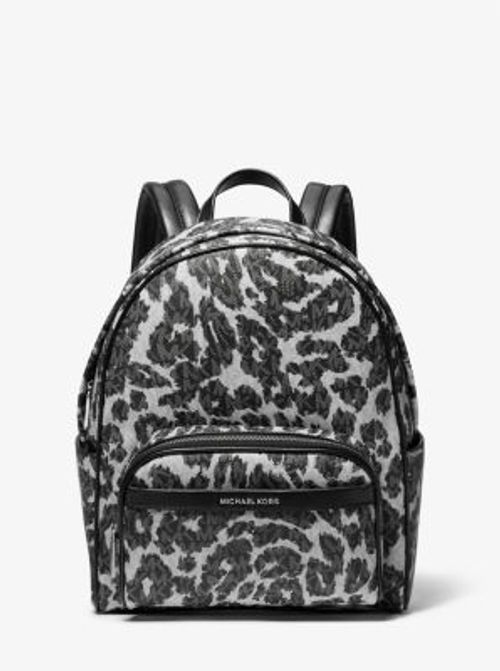 MK Bex Leopard Logo Backpack...