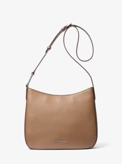 MK Kensington Large Pebbled Leather Crossbody Bag - Brown - Michael Kors