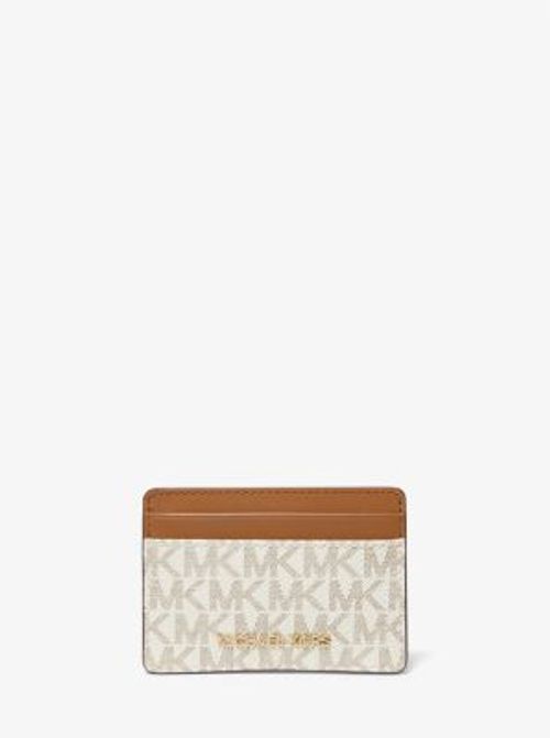 MK Logo Card Case - Natural - Michael Kors