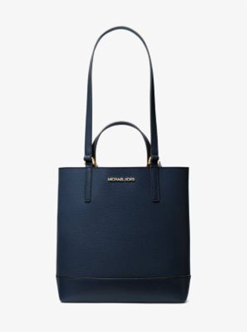 MK Kelli Small Leather Tote Bag - Blue - Michael Kors