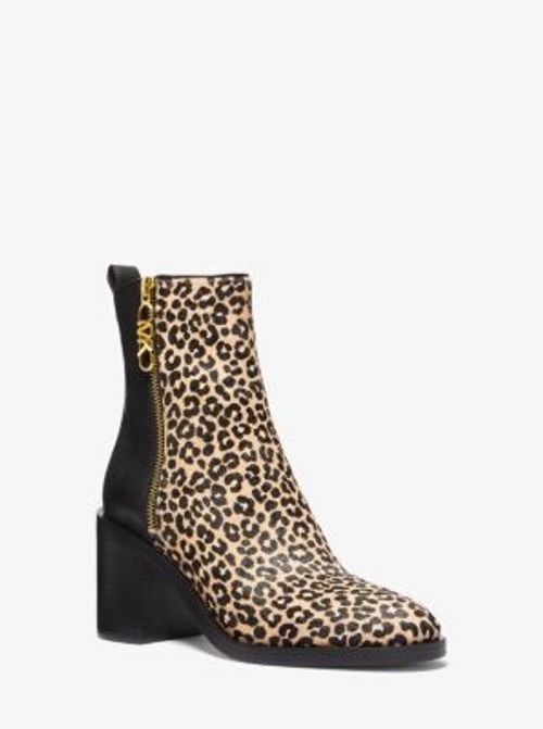 MK Regan Leopard Print Calf...