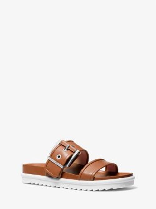 MK Colby Leather Slide Sandal...