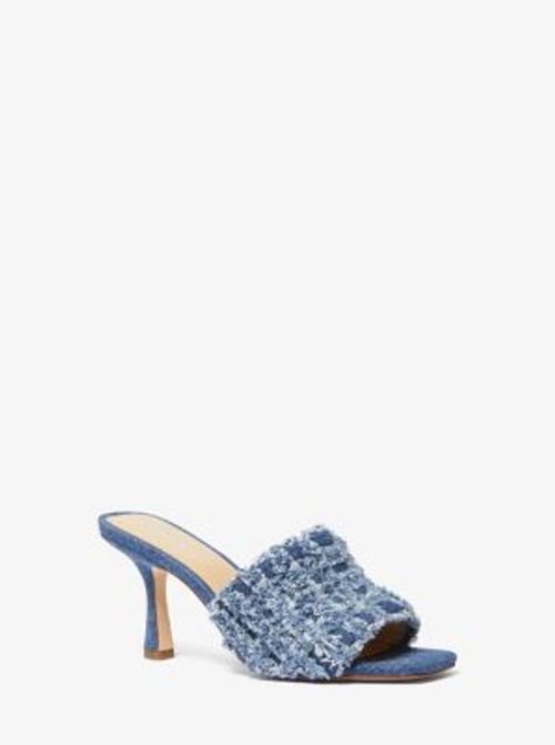 MK Tessa Frayed Denim Mule...