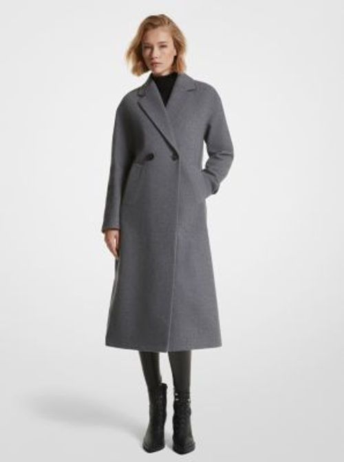 MK Wool Blend Coat - Grey -...