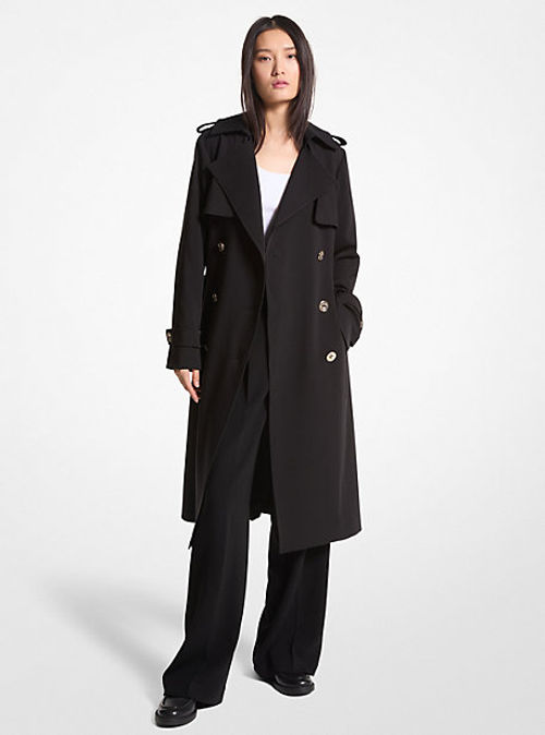 MK Woven Trench Coat - Black...