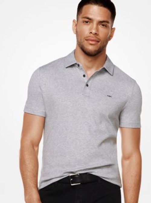 MK Cotton Polo Shirt - Grey -...