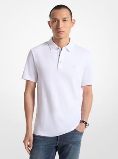 MK Cotton Polo Shirt - White...