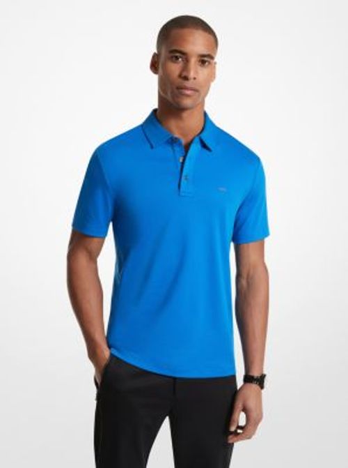 MK Cotton Polo Shirt - Blue -...