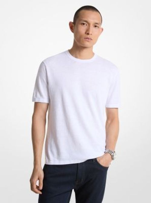 MK Linen Blend Shirt - White...