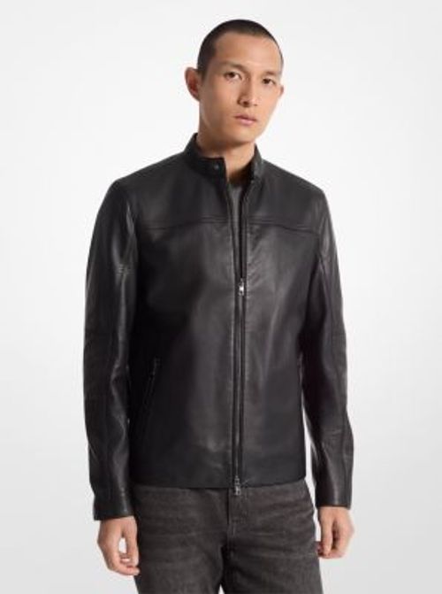 MK Leather Racer Jacket -...