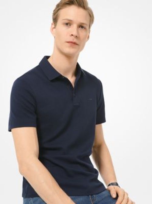 MK Cotton Polo Shirt - Blue -...