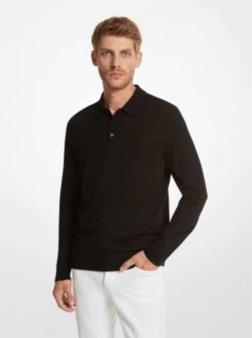 MK Merino Wool Polo Jumper -...