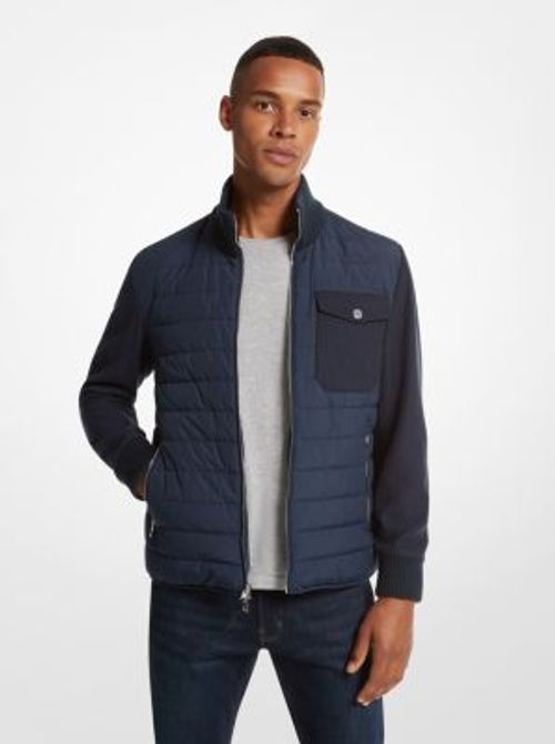 MK Mixed-Media Jacket - Blue...