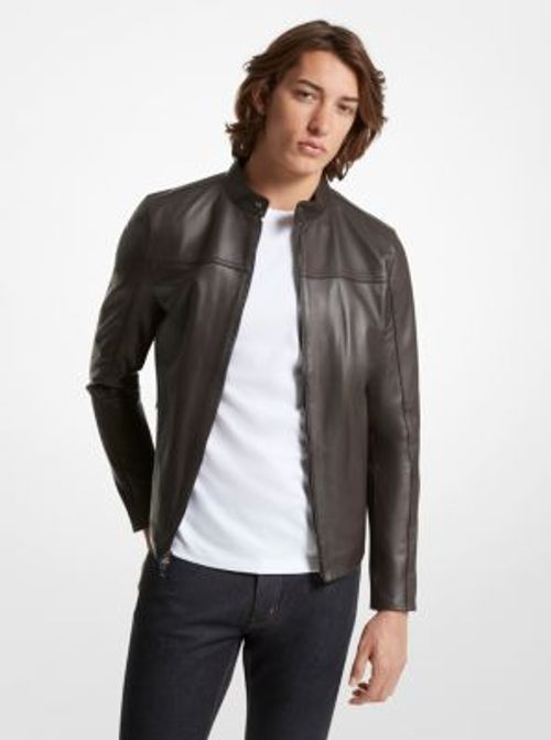 MK Leather Racer Jacket -...