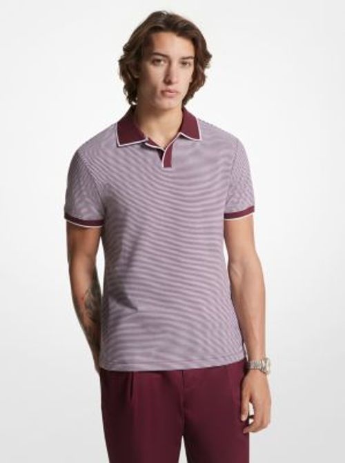 MK Striped Cotton Blend Polo...