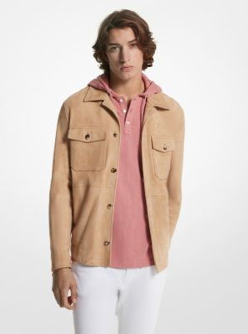 MK Suede Shirt Jacket -...