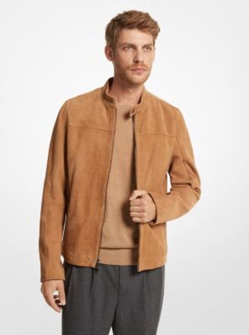 MK Suede Racer Jacket - Brown...