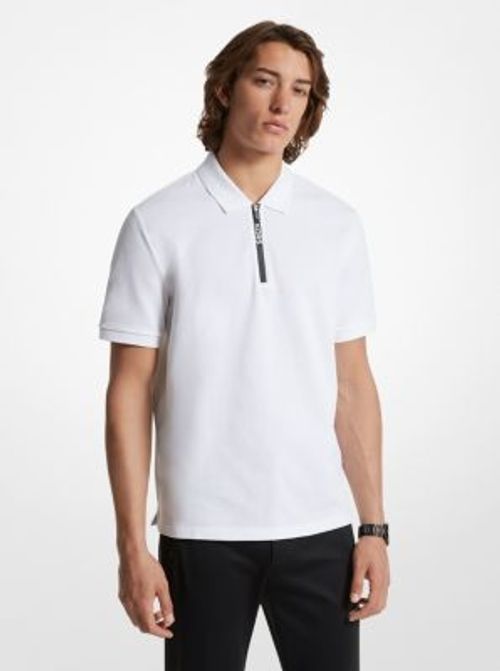 MK Cotton Half-Zip Polo Shirt...