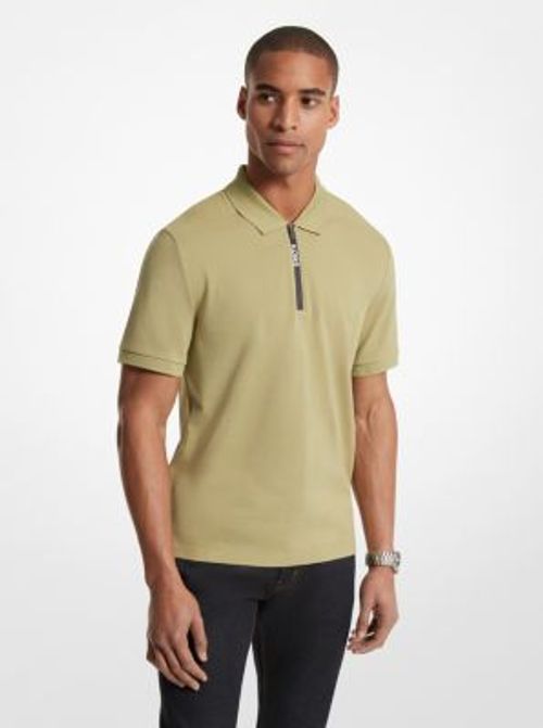 MK Cotton Half-Zip Polo Shirt...