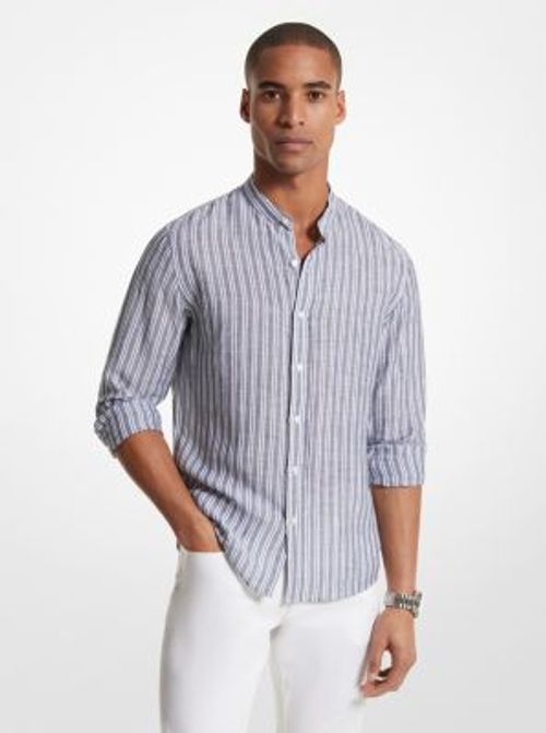 MK Striped Linen Blend Shirt...