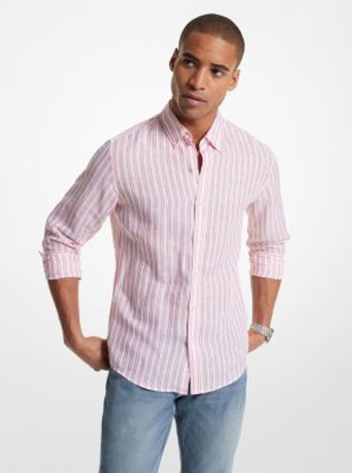 MK Striped Linen Blend Shirt...