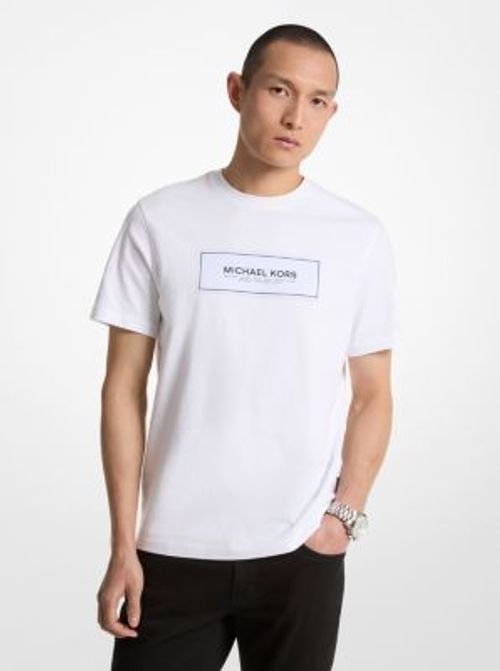 MK Logo Cotton T-Shirt -...