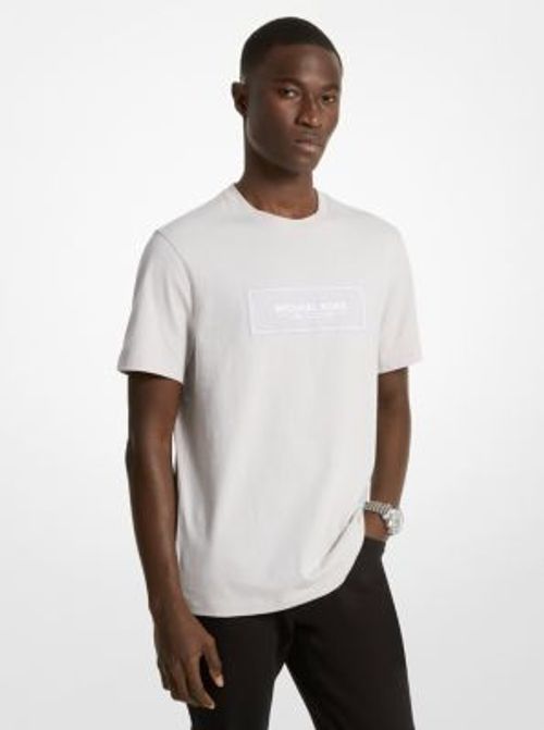 MK Logo Cotton T-Shirt - Grey...