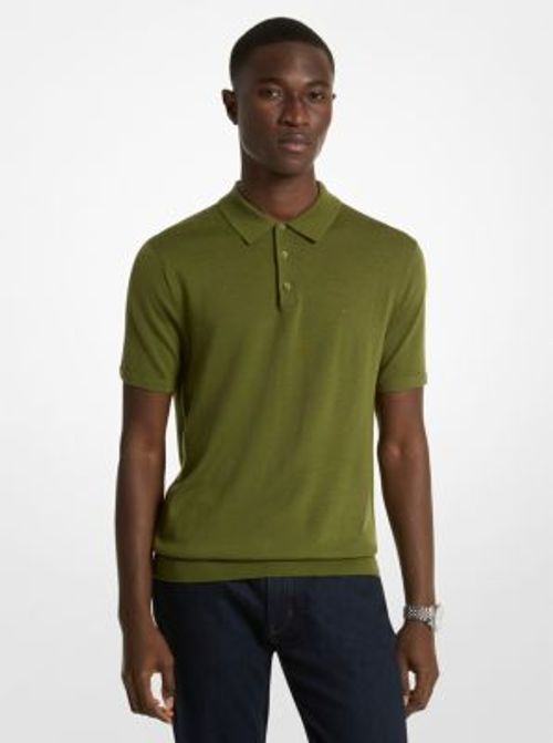 MK Merino Wool Polo Shirt -...