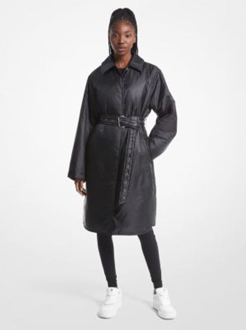 MK Satin Ciré Trench Coat -...