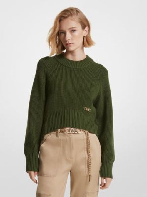 MK Ribbed Wool Blend Cropped...