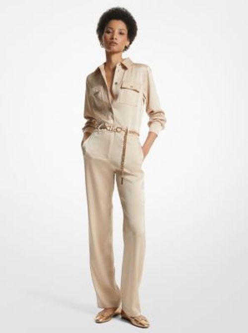 MK Satin Belted Jumpsuit -...