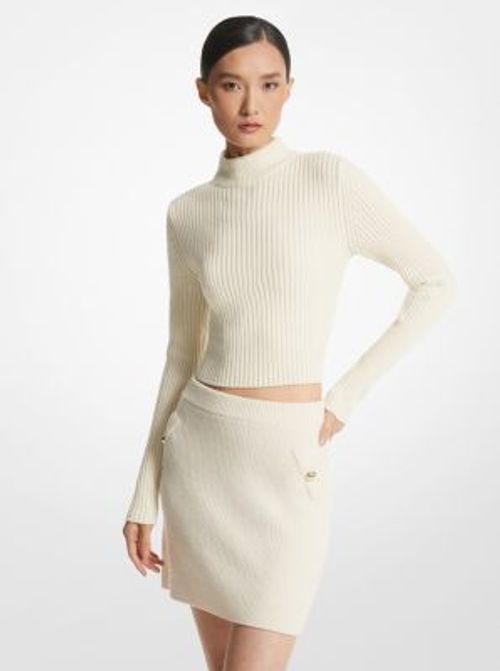 MK Ribbed Stretch Wool Mini...