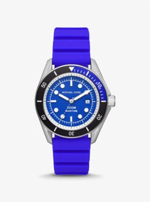 MK Oversized Maritime Silicone Watch - Blue - Michael Kors