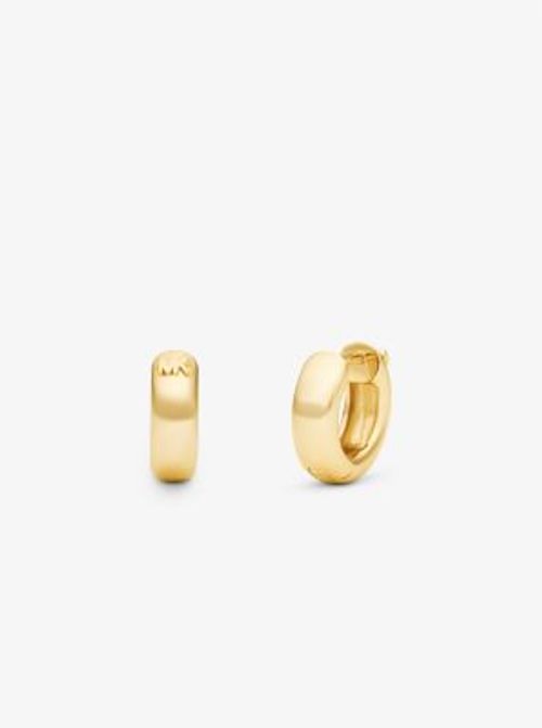 MK Precious Metal-Plated Huggie Hoop Earrings - Gold - Michael Kors