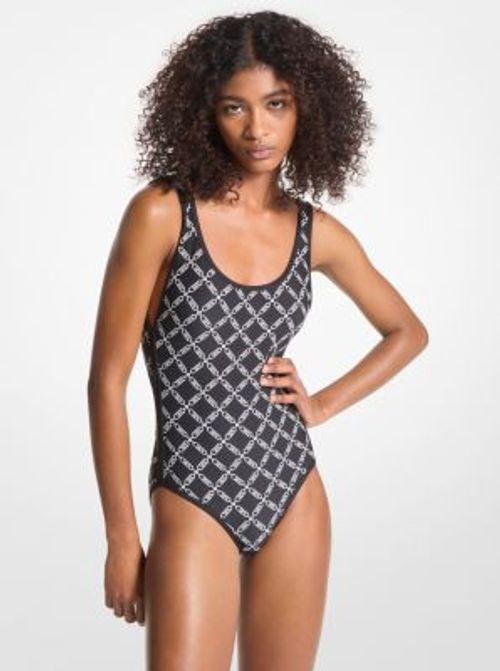 MK Empire Logo Print Swimsuit...