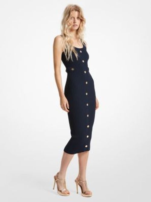 MK Ribbed Stretch Knit Midi...