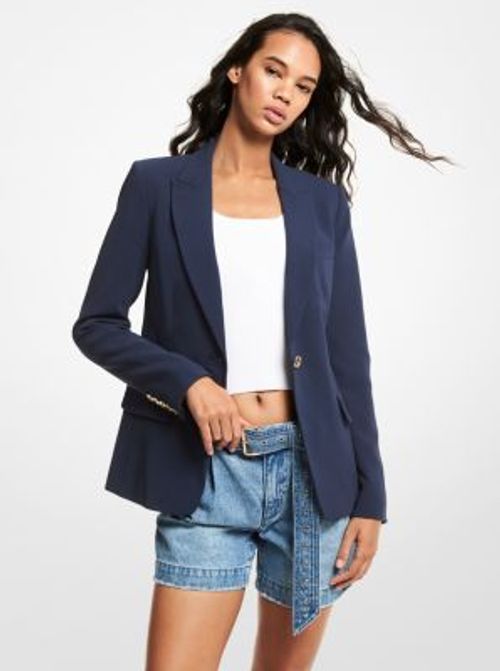 MK Crepe Blazer - Blue -...