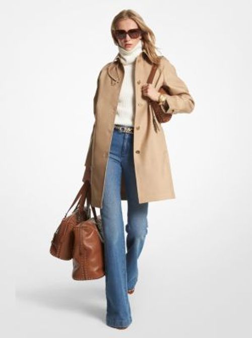 MK Cotton Belted Trench Coat...