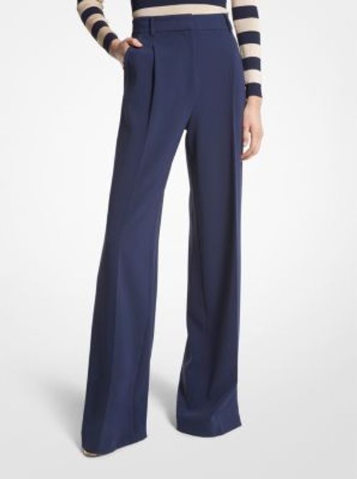 MK Crepe Wide-Leg Trousers -...