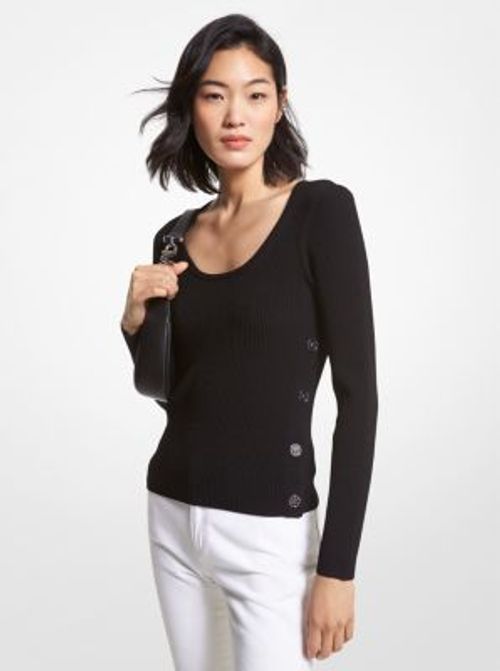 MK Ribbed Stretch Knit Jumper...