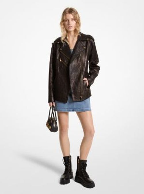 MK Oversized Crinkled Leather...