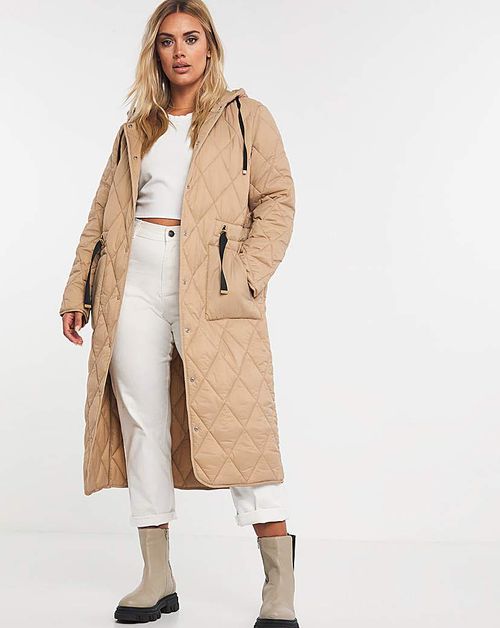 Camel Adjustable Quilted Coat | £29.75 | Closer