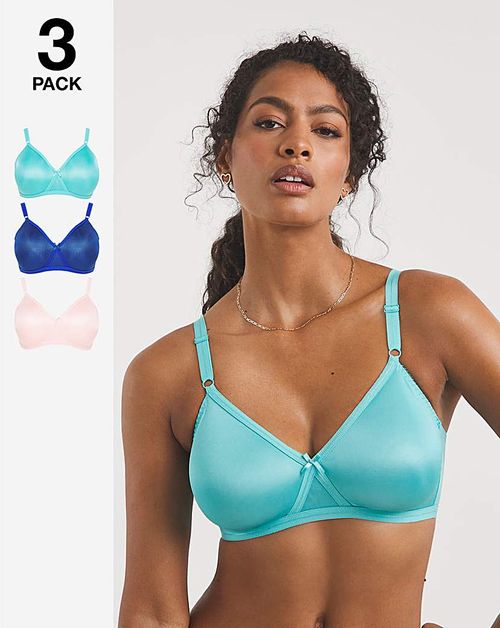 3 Pack Claire Full Cup Wired Bras, Compare