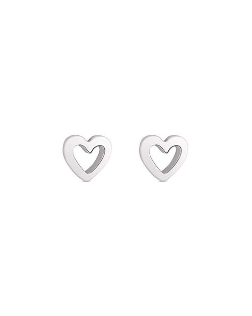 Simply Silver Open Heart Stud...