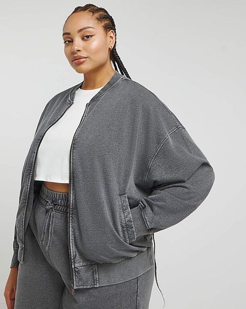 Zip Through Bomber Jacket